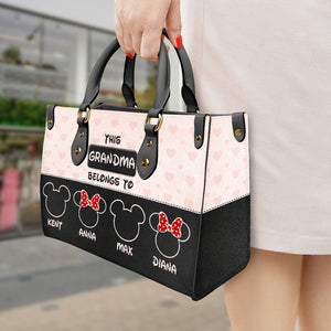 Cartoon Leather Bag, Personalized Leather Bag, Mother's Day Gift For Her - Leather Bag - GoDuckee