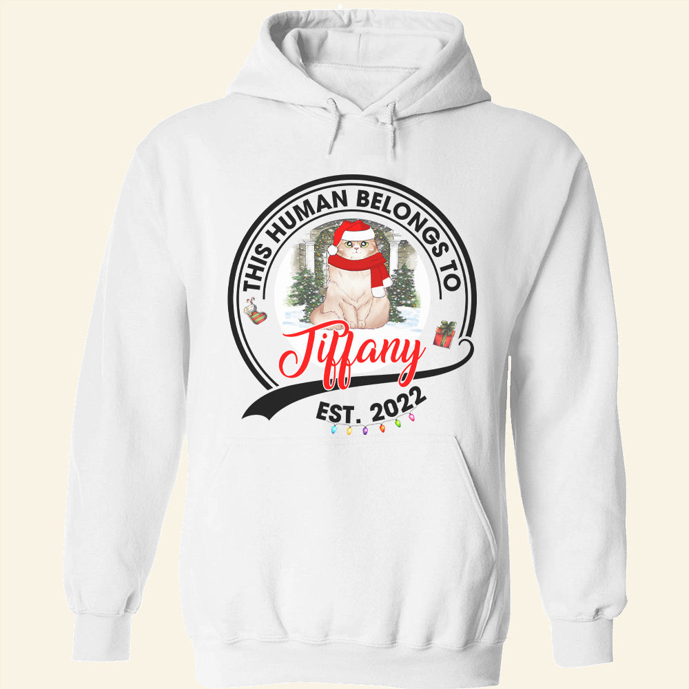 This Human Belongs To Cat Personalized Shirts, Gift For Cat Lovers - Shirts - GoDuckee