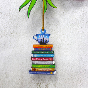 Outlander Bookstack, Special Hand Holding Ornament, Christmas Gift For Book Lover - Ornament - GoDuckee