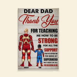 Dear Dad Thank You For Believing In Me Personalized Father Canvas Print - Poster & Canvas - GoDuckee