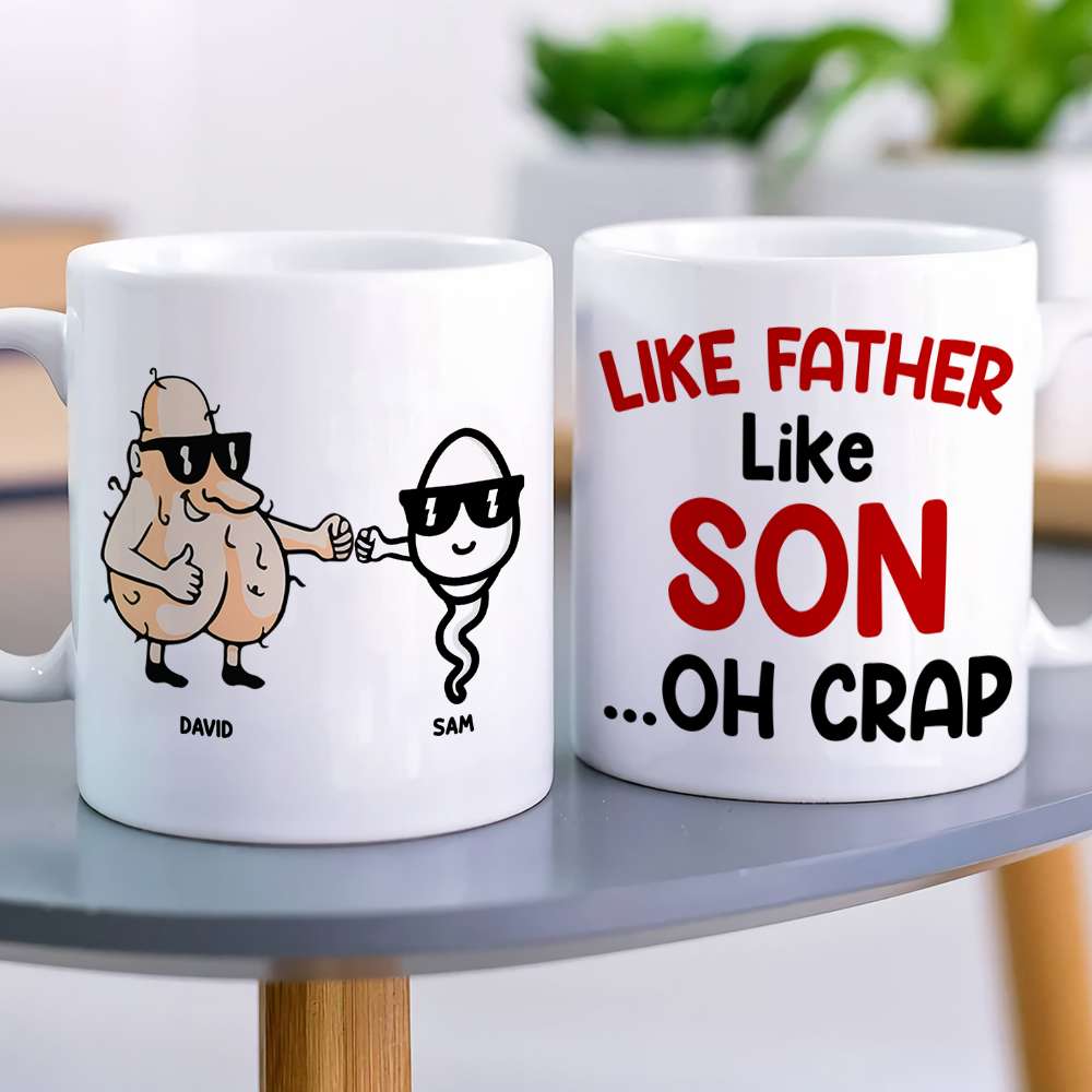 Like Father Like Son/Daughter Personalized White Mug, Gift For Family - Coffee Mug - GoDuckee