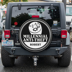 Millennial Anti-Theft Personalized Car Tire Cover - Tire Cover - GoDuckee