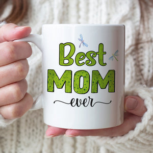 Best Mom Ever Personalized Coffee Mug, Gift For Mom, Cute Frog Mom and Kids Mug - Coffee Mug - GoDuckee