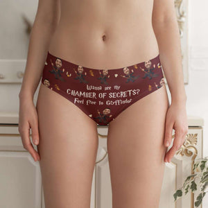 Wanna See My Chamber Of Secrets? - Personalized Ladies Briefs - Boxer Briefs - GoDuckee