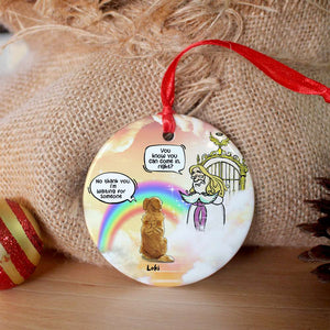 Personalized Memorial Dog Ornament, I'm Waiting For Someone, Christmas Tree Decor - Ornament - GoDuckee