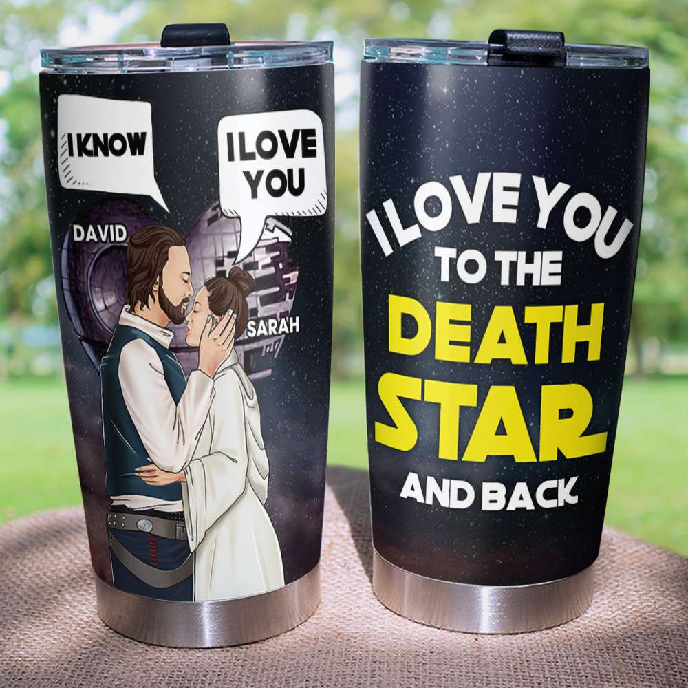 Couple Costume I Love You To The Galaxy & Back Personalized Tumbler - Tumbler Cup - GoDuckee