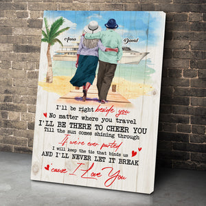 I'll Be Right Beside You Personalized Cruising Canvas Print, Gift For Couple - Poster & Canvas - GoDuckee