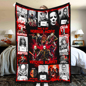 Scary Serial Killers, This Is My Horror Movie Watching Blanket For Horror Fans - Blanket - GoDuckee