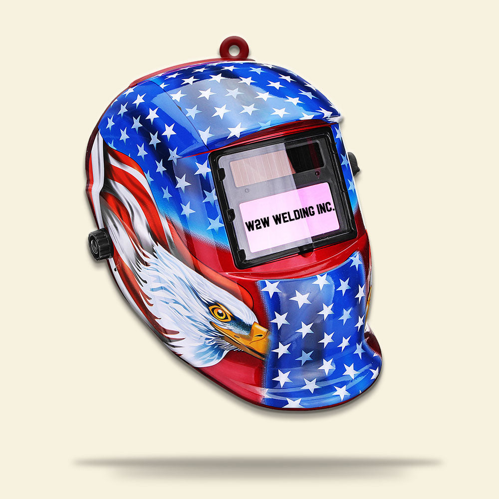 Welder Helmet Keychain - Custom Welder's Name - Keychains - GoDuckee