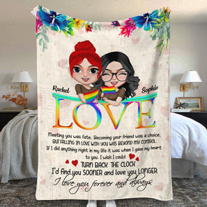 Love I Love You Forever And Always - Personalized Blanket - Blanket - GoDuckee