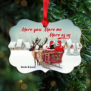 More You More Me More Of Us, Santa Couple Personalized Medallion Acrylic Ornament Christmas Gift - Ornament - GoDuckee