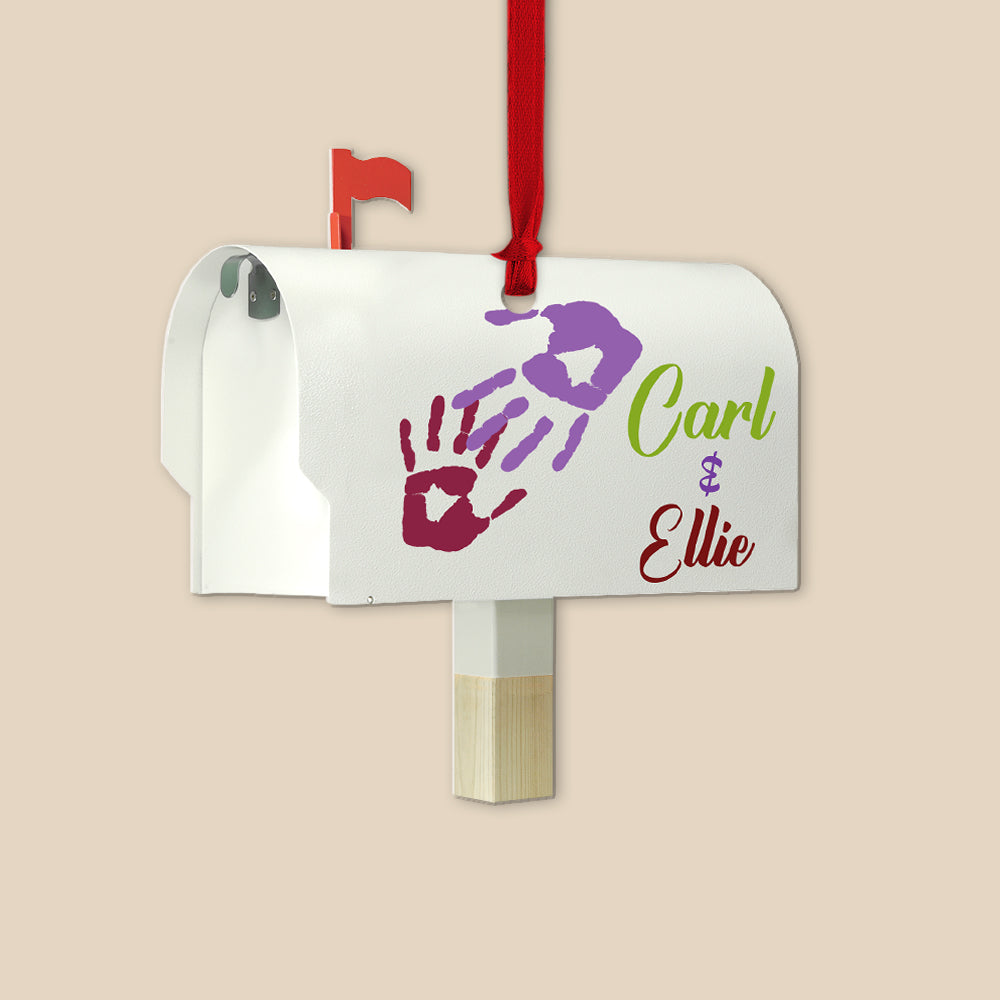 Couple Cute Mail Box Personalized Wood Ornament, Christmas Gift For Husband & Wife, Old Couple - Ornament - GoDuckee