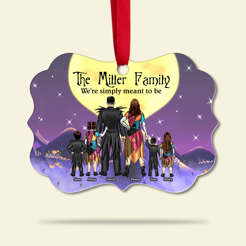 We're Simply Meant To Be Personalized Halloween Medallion Aluminium Ornament - Ornament - GoDuckee