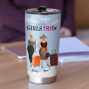 Personalized Girls Trip Tumbler - We Are Trouble When We Are Together - Tumbler Cup - GoDuckee