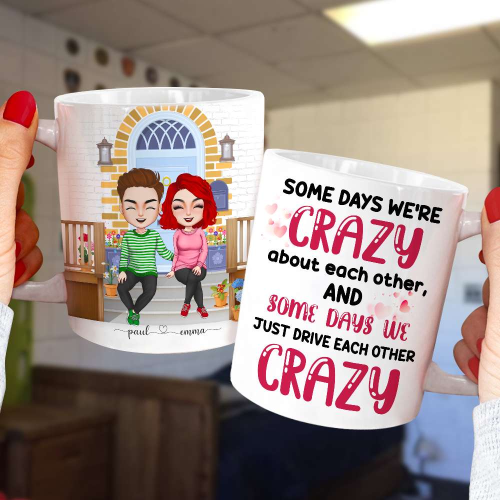 We're Crazy About Each Other, Couple Celebrating White Mug - Coffee Mug - GoDuckee