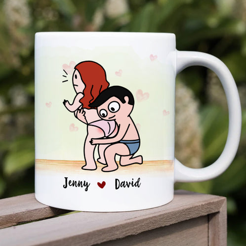 My Wife Is The Most Amazing Mom, Gift For Couple, Personalized Mug, Butt Mug, Mother's Day Gift - Coffee Mug - GoDuckee