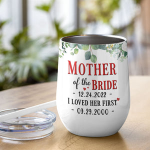 Mother Of The Bride Personalized Tumbler Cup- Gift For Mother's Day - Wine Tumbler - GoDuckee