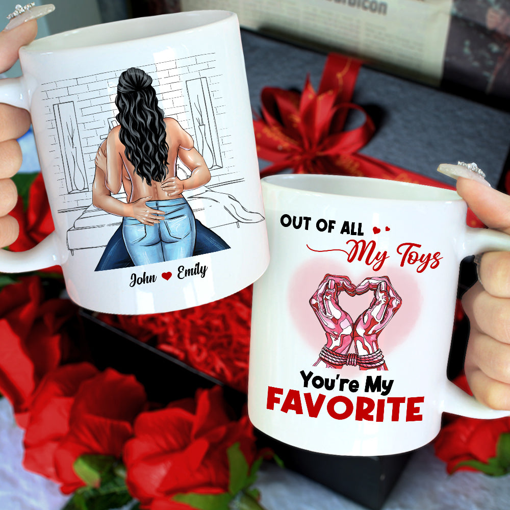 You're My Favorite, Personalized Naughty Couple Mug - Coffee Mug - GoDuckee
