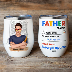 Personalized Drinking Man Wine Tumbler - Father Google Search - We Found 1 Result For Best Father - Wine Tumbler - GoDuckee
