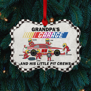 Grandpa's Garage And His Little Personalized Ornament - Ornament - GoDuckee