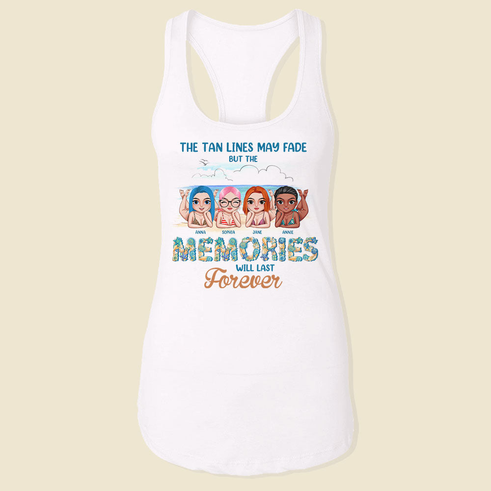 Beaches Booze And Besties Personalized Besties Shirts, Gift For Besties - Shirts - GoDuckee