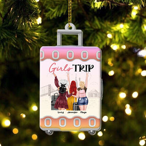 Besties Traveling, Personalized Shape Ornament Gift For Best Friend - Ornament - GoDuckee