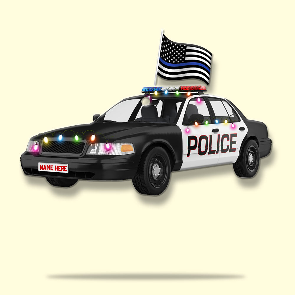 Police Car Christmas Ornament - Personalized Christmas Gift For Police Officer - Ornament - GoDuckee