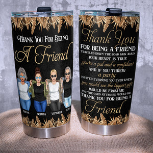 Personalized Golden Girls Tumbler - Thank You For Being A Friend - Tumbler Cup - GoDuckee