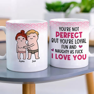 You're Not Perfect But You're Loyal Fun- Gift For Couples -Personalized Wine Tumbler- Funny Couple - Wine Tumbler - GoDuckee