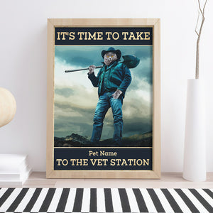 Custom Pet Photo Poster - It's Time To Take To The Vest Station - Poster & Canvas - GoDuckee