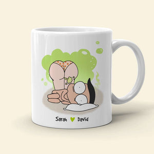 Love Is Like A Fart, Personalized Couple Mug, Gift For Couple - Coffee Mug - GoDuckee