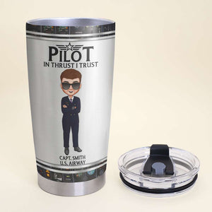 Pilot A Skilled One Can Keep It Up For Hours Personalized Tumbler - Tumbler Cup - GoDuckee