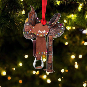 Horse Saddle, Personalized Ornament, Christmas Gift For Horse Lovers - Ornament - GoDuckee