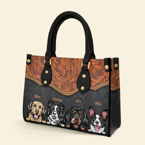 Personalized Dog Leather Bag, Gift For Dog Lovers - Leather Bag - GoDuckee