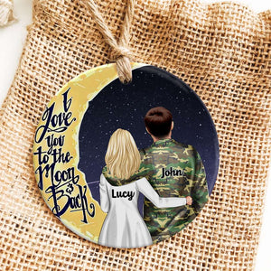 Veteran I Love You - Personalized Christmas Ornament - Gift for Couple - Couple Shoulder to Shoulder - Ornament - GoDuckee