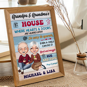 Where Hearts & Doors Are Always Open So Easy To Operate, Anniversary Couple Married Canvas Poster - Poster & Canvas - GoDuckee