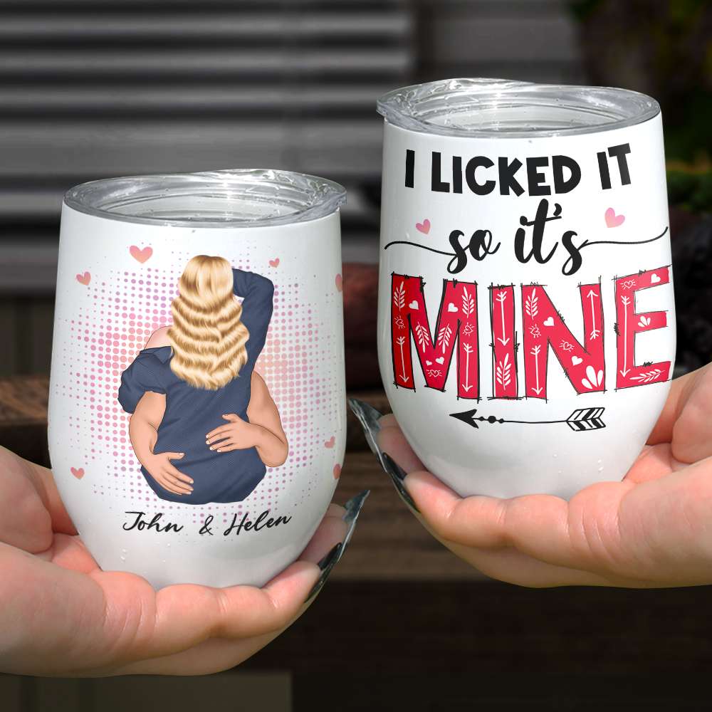 Personalized Funny Couple Tumbler - All My Naughty Thoughts Involve Me -  GoDuckee