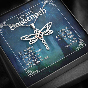 Outlander Novel Film To My Sassenach - Personalized Dragonfly Necklace - Jewelry - GoDuckee
