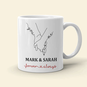 Never Stop Saying I Love You Personalized Couple Mug, Gift For Couple - Coffee Mug - GoDuckee