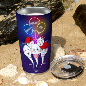 Gift For Mom From Children You Inherited When You Shacked Up, Personalized Tumbler, Funny Disco Sperm Tumbler - Tumbler Cup - GoDuckee