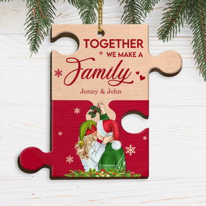 Together We Make A Family, Personalized Couple Acrylic Shape Onarment, Christmas Gift - Ornament - GoDuckee