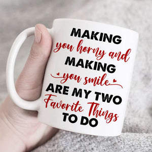 I Challenge You To A Who Better In Bed Personalized White Mug - Coffee Mug - GoDuckee