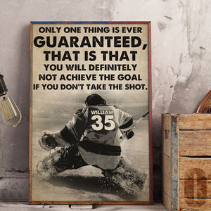 Personalized Ice Hockey Player Poster - If You Don’t Take The Shot - Poster & Canvas - GoDuckee