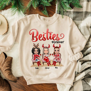Besties Forever, Personalized Besties Shirts, Christmas Gift For Best Friends - Shirts - GoDuckee