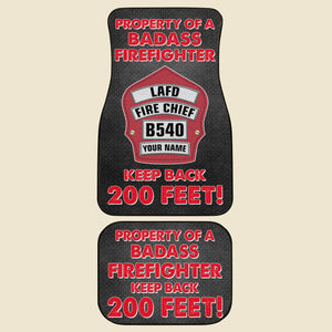 Personalized Firefighter Car Mats Property Of A Firefighter - Doormat - GoDuckee