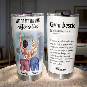 Personalized Gym Bestie Tumbler - Gym Bestie Definition - Tumbler Cup - GoDuckee