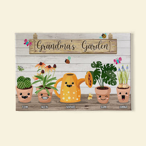 Grandma's Garden Personalized Gardening Canvas Printed, Gift For Grandma - Poster & Canvas - GoDuckee