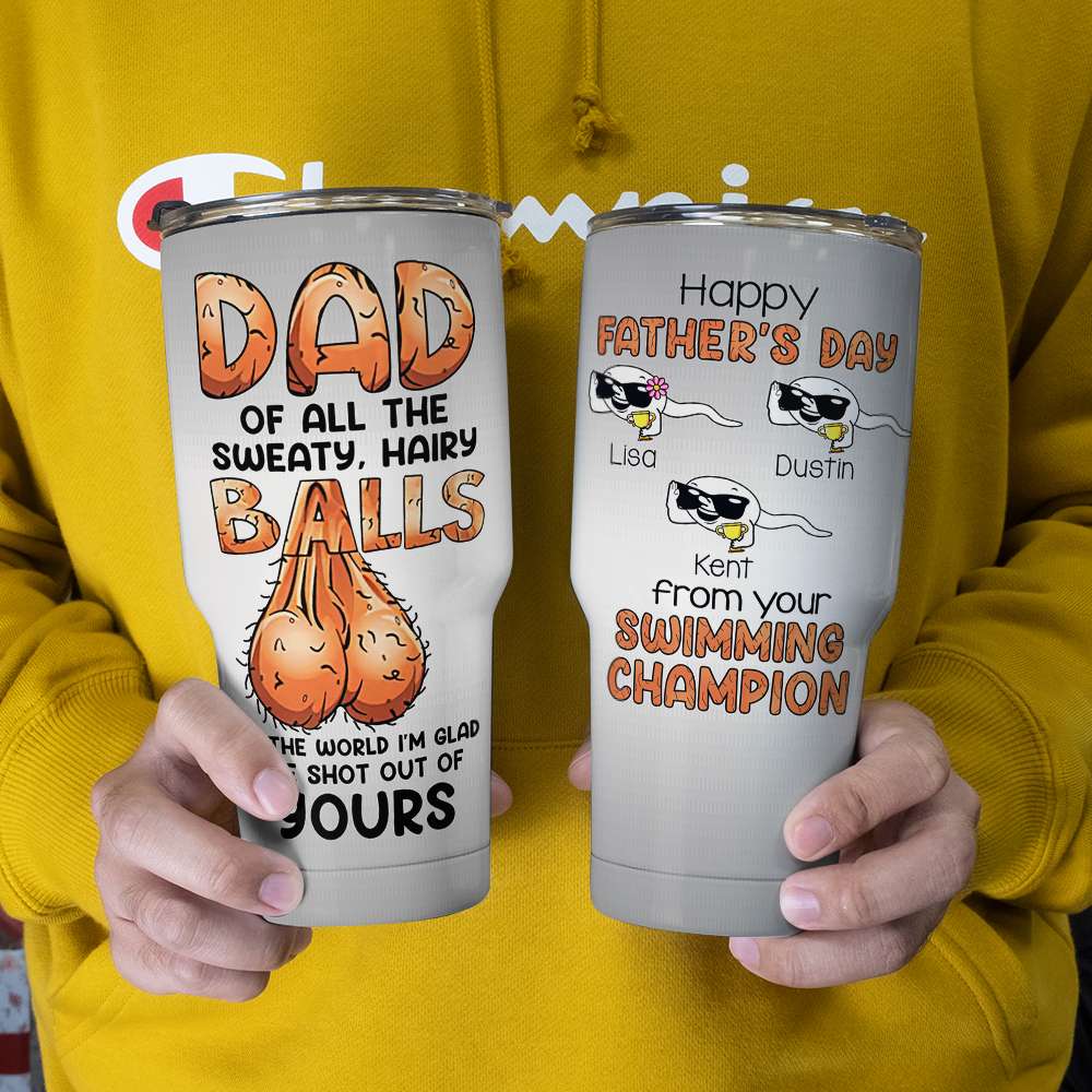 Dad Of Sperm Kids - Personalized Father's Day Tumbler Cup FFG2705 - Tumbler Cup - GoDuckee