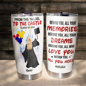 From The Tassel To The Castle - Personalized Tumbler Cup - Tumbler Cup - GoDuckee