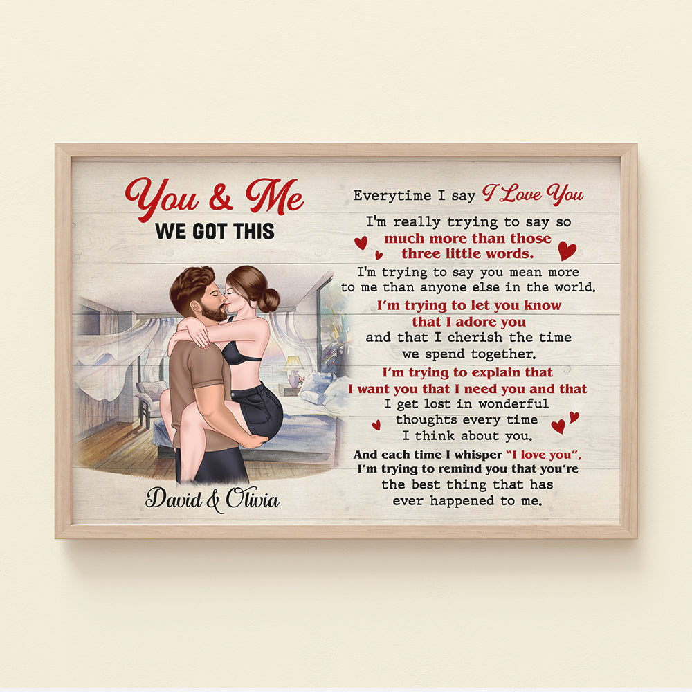 You and Me, We Got This - Sexy Couple Canvas, Personalized Canvas Print - Gift For Couple - Poster & Canvas - GoDuckee